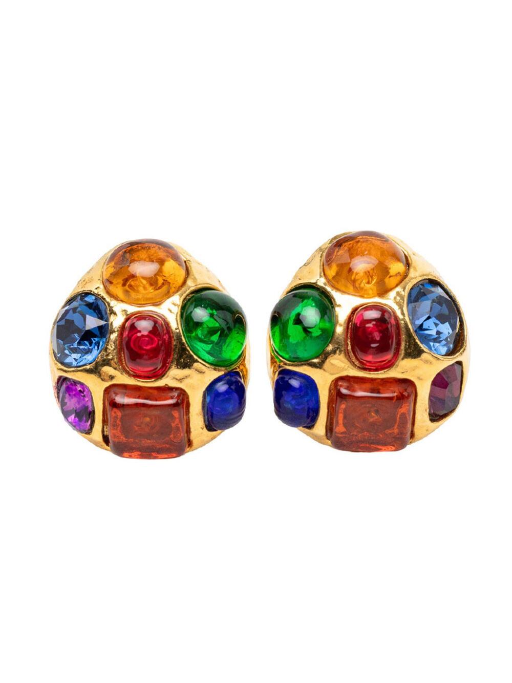 Chanel Vintage Earrings Gold-Tone Metal #319380C10B